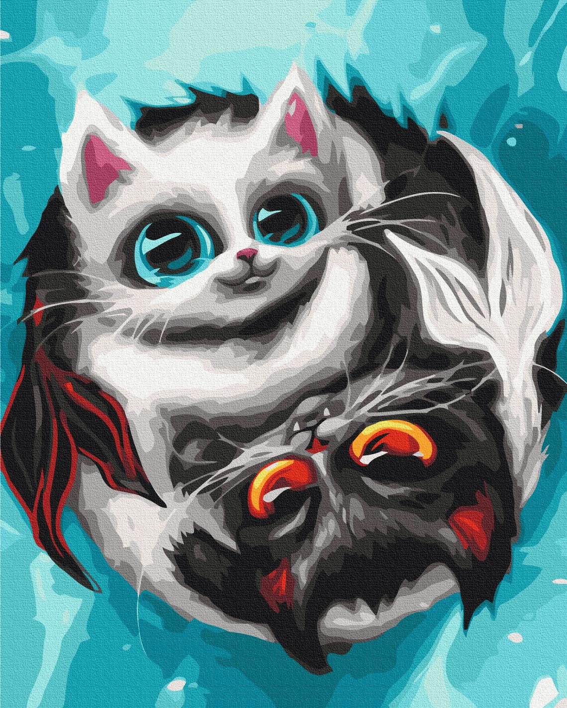 Картина за номерами Brushme Кішки Риби 40x50 см (BS53971) Картина за номерами Brushme Кішки Риби 40x50 см (BS53971)