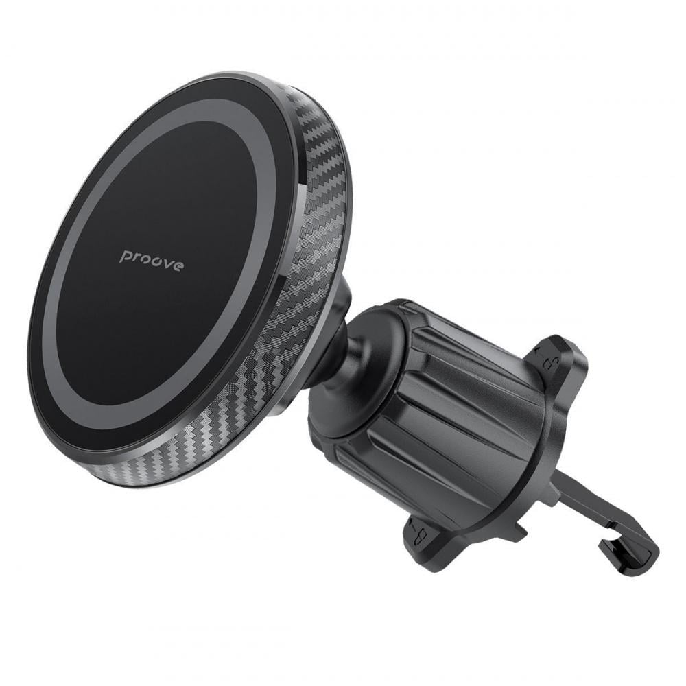 Тримач в машину Proove Carbon Magnetic Air Outlet Car Mount Чорний - фото 1