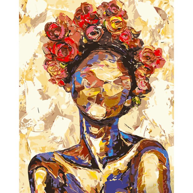 Картина по номерам Strateg Премиум Женская текстура 40х50 см (GS769)