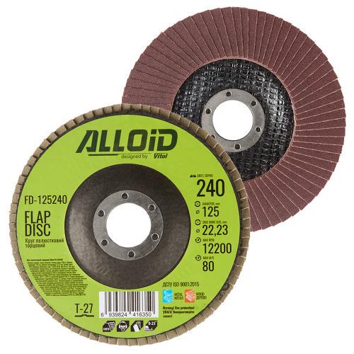 Круг лепестковый торцевой Alloid 125 мм P240 T27 (00000061771) - фото 4 Круг лепестковый торцевой Alloid 125 мм P240 T27 (00000061771) - фото 4