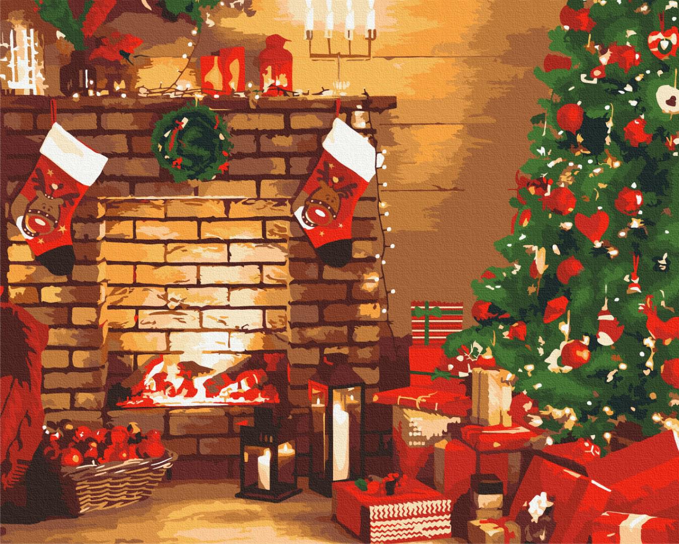 Картина по номерам Brushme Премиум Новогодний уют 40x50 см (PBS52748)