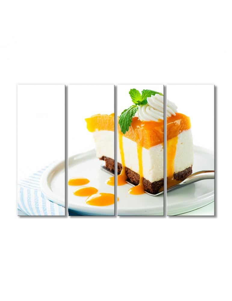 Картина модульная Суфле с апельсиновым джемом 4 модуля 80x120 см Картина модульная Суфле с апельсиновым джемом 4 модуля 80x120 см