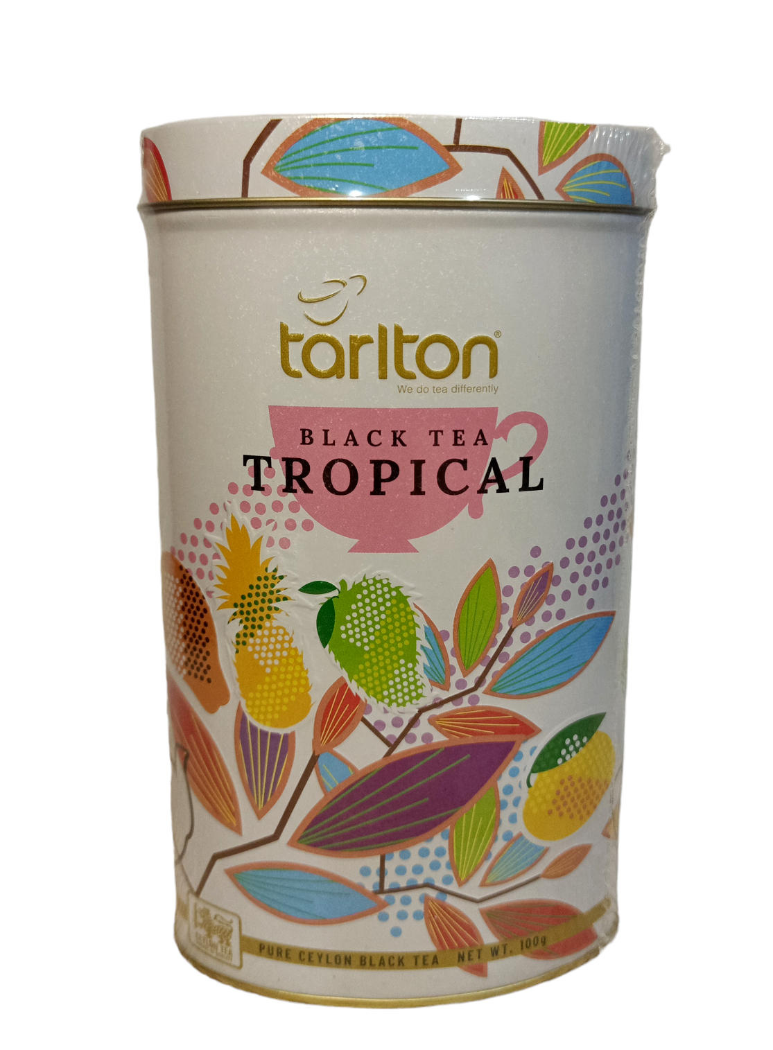 Чай Tarlton Tropical черный со вкусом тропических фруктов OP1 в металлической банке 100 г (58842)