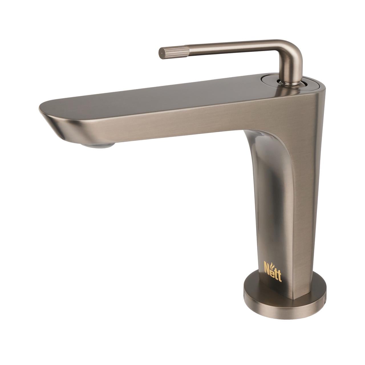 Смеситель для умывальника Nett DGr-21 с PVD покрытием Графитовый (2999643062)