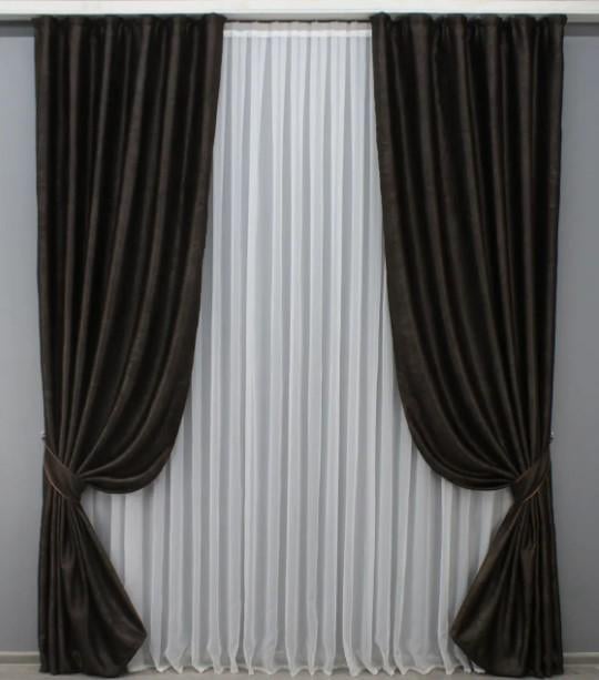 Комплект штор софт 1,5х2,75 м 2 шт. Венге (1450ш)