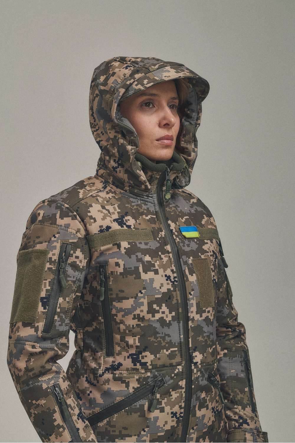 Куртка-трансформер женская зимняя FS Soft Shell 2в1 S Пиксель (АРТ.0821-7-S) - фото 4 Куртка-трансформер женская зимняя FS Soft Shell 2в1 S Пиксель (АРТ.0821-7-S) - фото 4