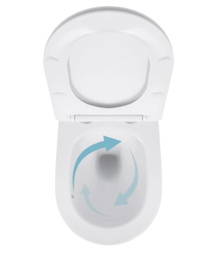 Унітаз підвісний Qtap Jay Ultra Quiet з сидінням Slim Duroplast/Soft-close/Release White (QT07335175W) - фото 6