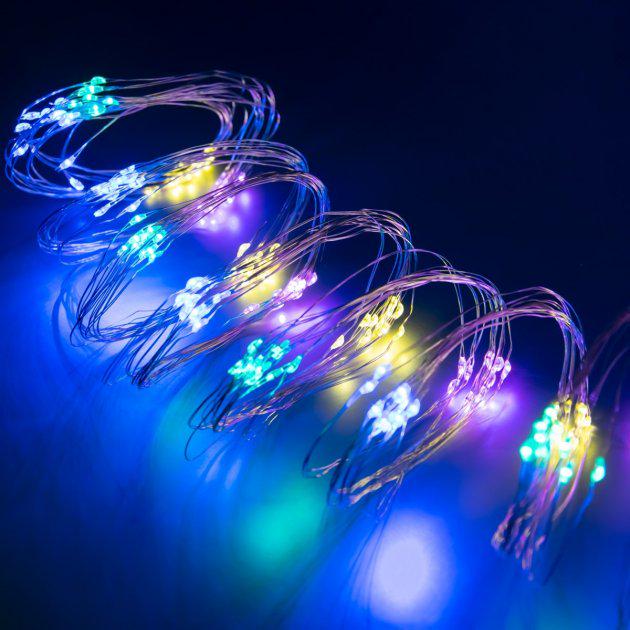 Гірлянда Oscar Кінський хвіст від USB з пультом 200 LED 2 м 10 ниток RGB (23546)