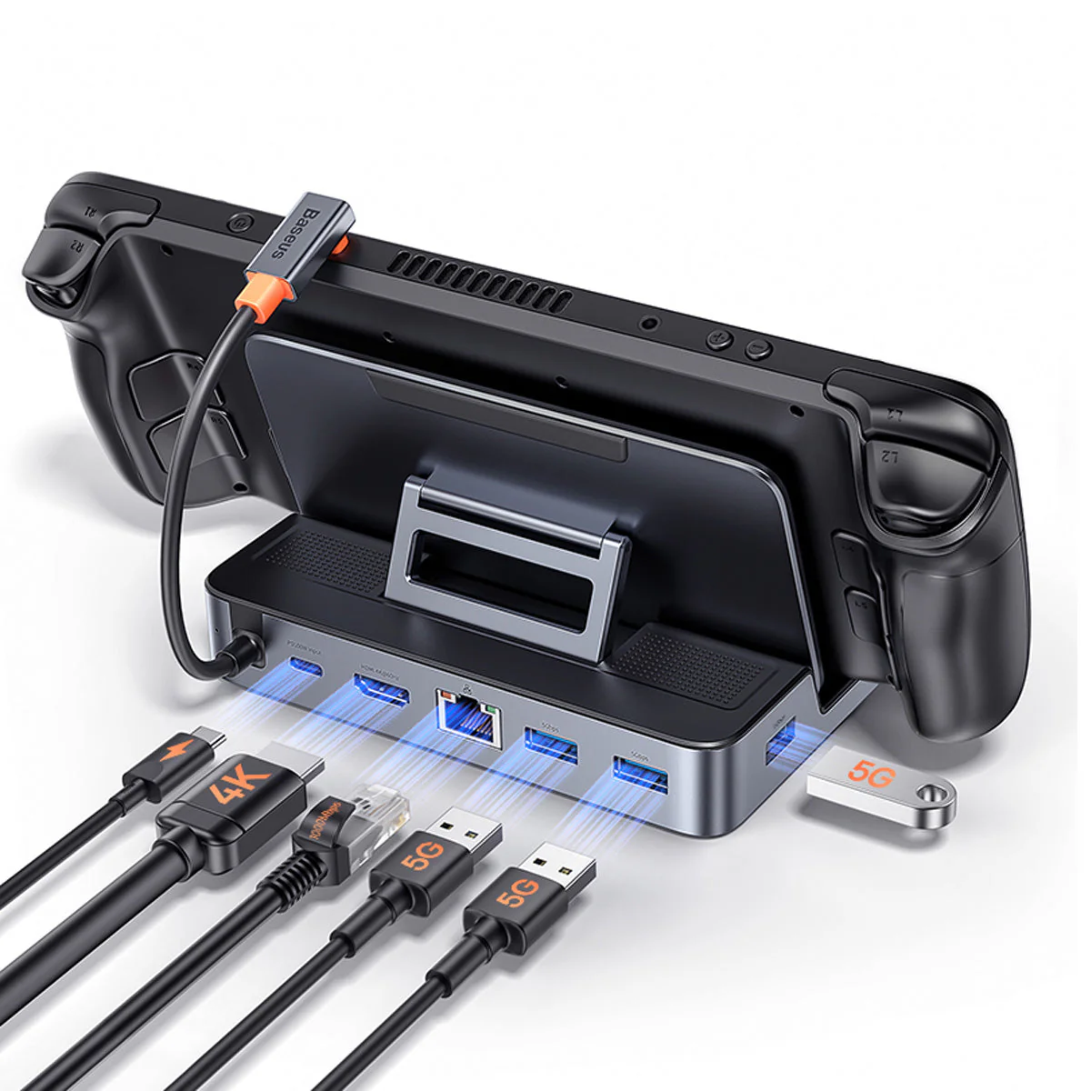 Хаб BASEUS GamerX 6в1 Steam Deck Asus Rog (2621311976) - фото 2 Хаб BASEUS GamerX 6в1 Steam Deck Asus Rog (2621311976) - фото 2