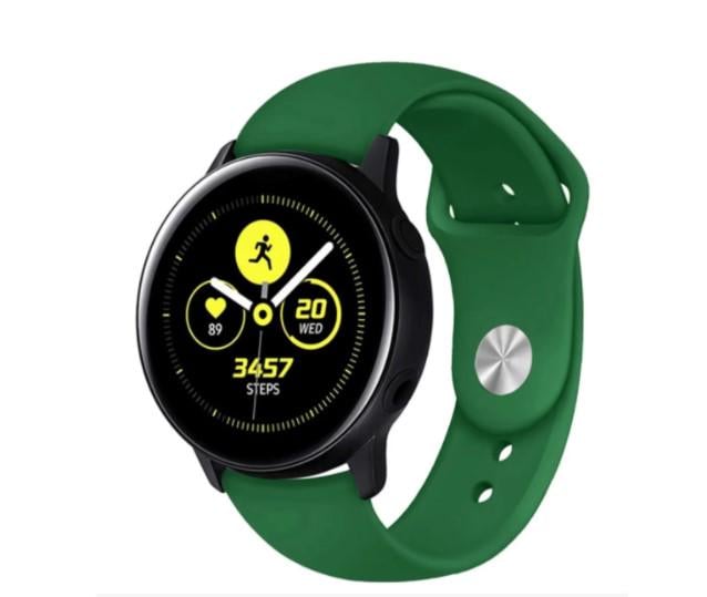 Ремешок силиконовый BeWatch для смарт часов 20 мм универсальный Зеленый (1010306) - фото 4 Ремешок силиконовый BeWatch для смарт часов 20 мм универсальный Зеленый (1010306) - фото 4