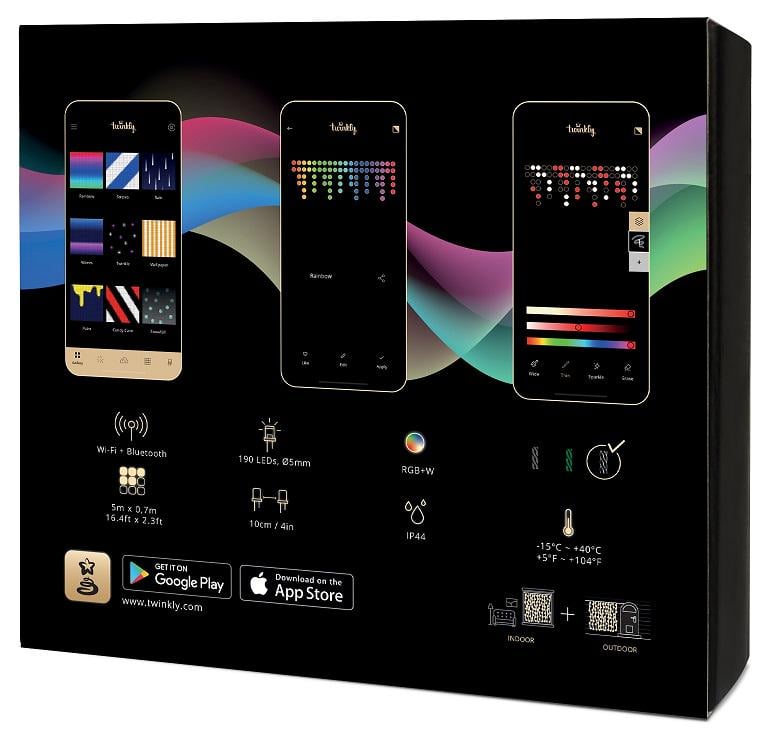Гірлянда світлодіодна Twinkly Icicle RGBW Smart 190 ламп з прозорим кабелем 5 м (TWI190SPP-TEU) - фото 2