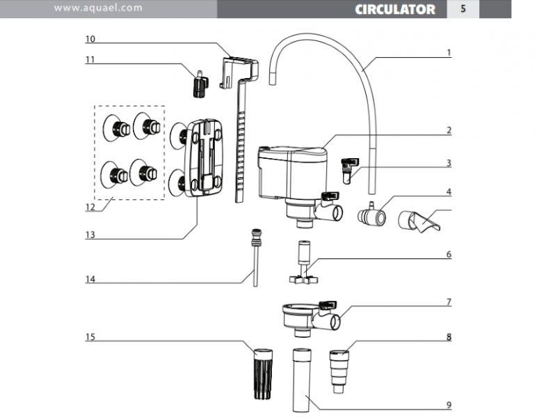 Насос голова Aquael Circulator 1000 1000 л/год (109182) - фото 4