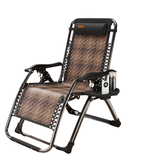 Кресло-шезлонг раскладное WCG Zero Gravity S-9 из ротанга садовое