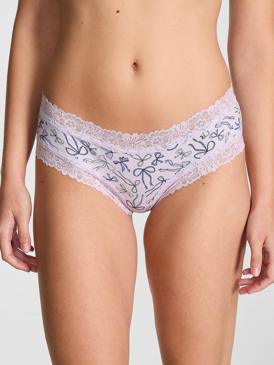 Трусики женские Victoria's Secret Trim-Lace Cheeky XXL Сиреневый (99731591787)