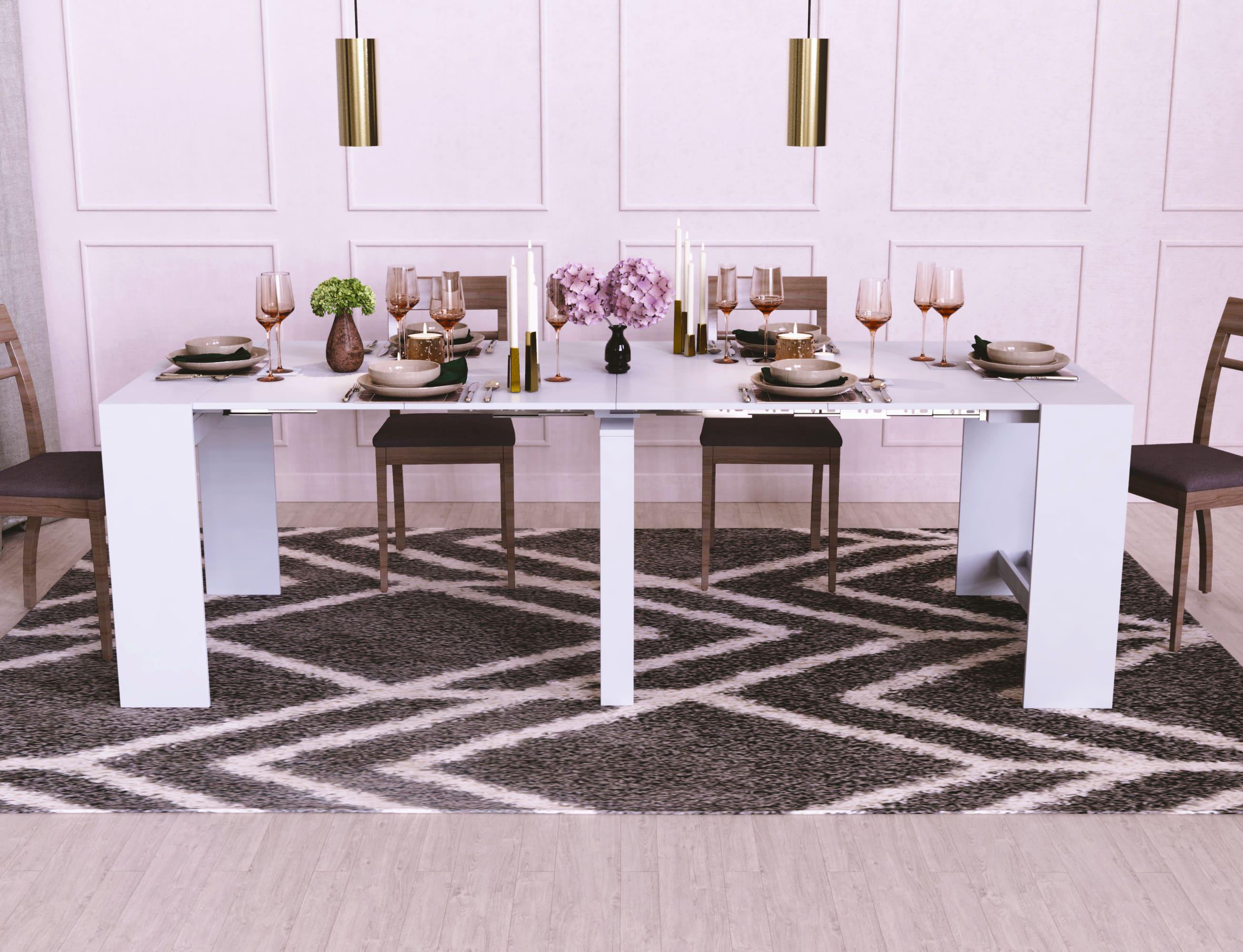 Обідній стіл-трансформер Python розібраний 2400x750x900 мм Білий (GATB22010000000) - фото 2 Обідній стіл-трансформер Python розібраний 2400x750x900 мм Білий (GATB22010000000) - фото 2