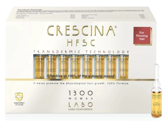 Средство для роста волос HFSC Transdermic 1300 Crescina для женщин 20 ампул (2619030950)