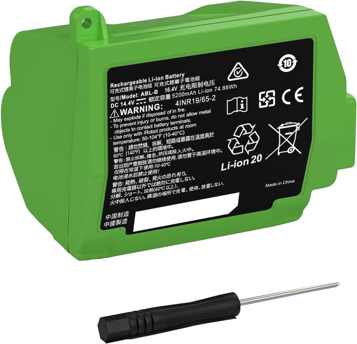Аккумулятор для роботов-пылесосов Roomba S9 SLODA 5200 mAh 14,4V литий-ионный сменный Аккумулятор для роботов-пылесосов Roomba S9 SLODA 5200 mAh 14,4V литий-ионный сменный