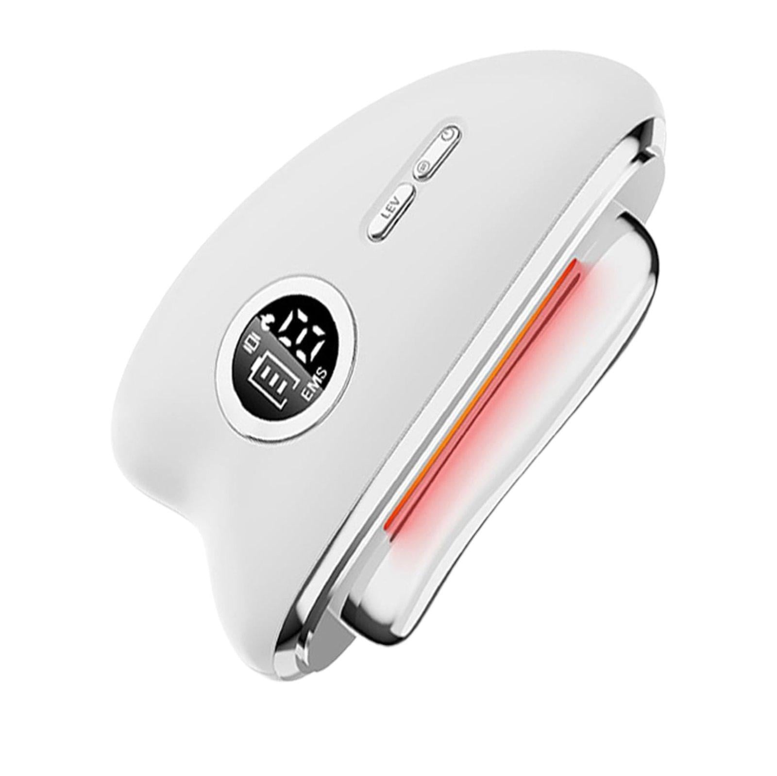 Массажер для лица EMS Gua Sha с вибрацией теплом и LED-терапией