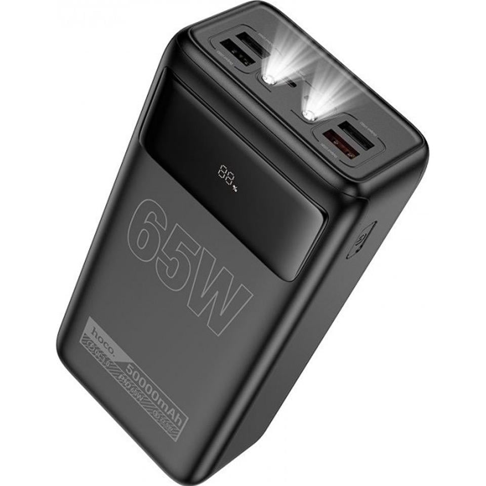Зовнішній акумулятор Hoco DB81A Apollo 50000 mAh 65W Black - фото 5 Зовнішній акумулятор Hoco DB81A Apollo 50000 mAh 65W Black - фото 5