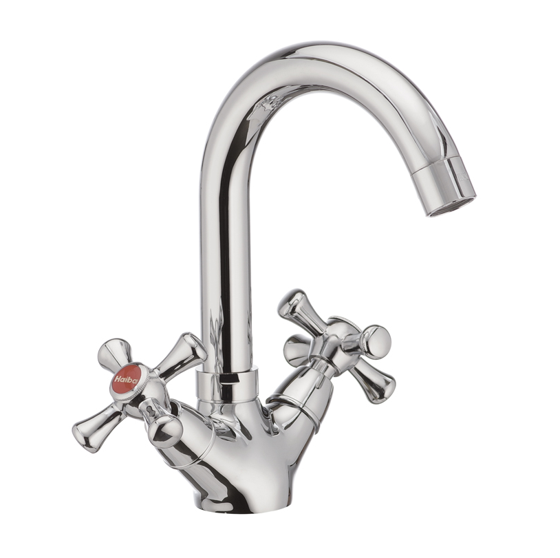 Смеситель для умывальника Haiba SMES 274 из латуни (HB0376) Смеситель для умывальника Haiba SMES 274 из латуни (HB0376)