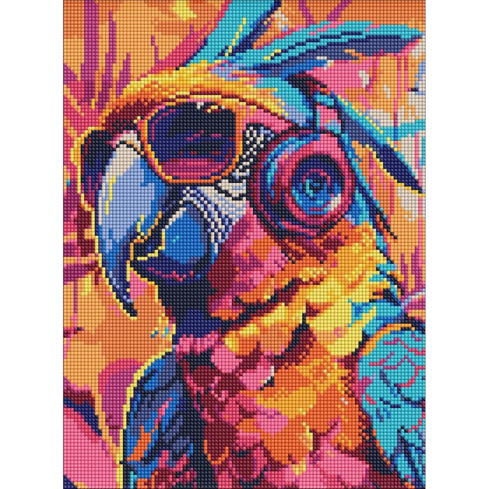 Алмазная мозаика Ideyka Стильный попугай 30x40 см (AMO8112)