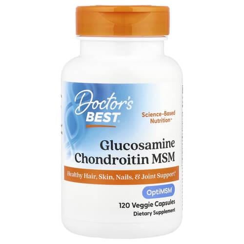Глюкозамин и хондроитин Doctor's Best Glucosamine Chondroitin MSM with OptiMSM 120 капс. (DRB-00080)