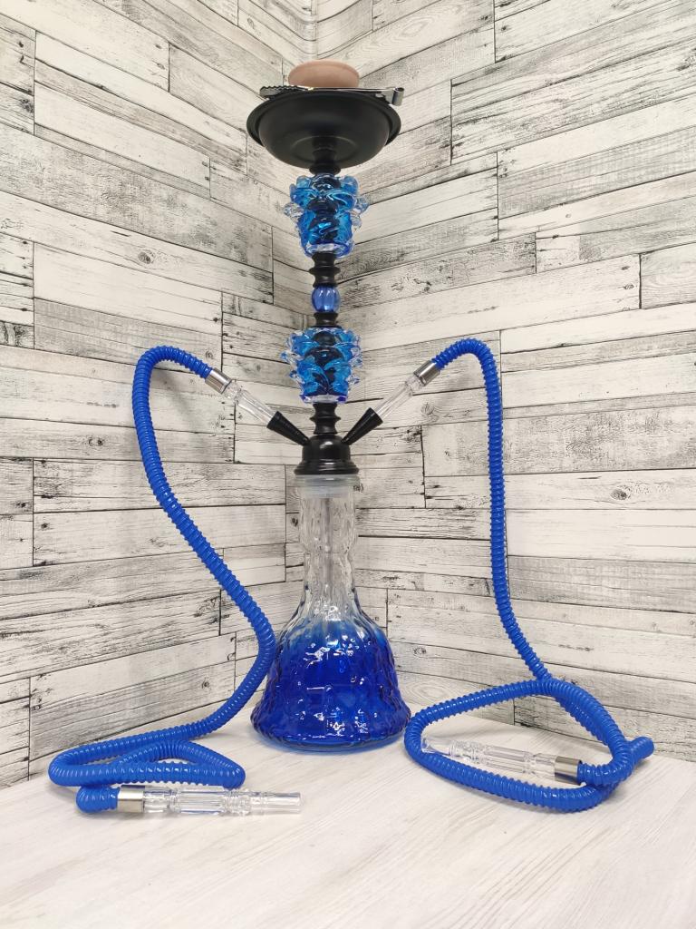 Кальян Hookah Tarkan 56 см на 2 персоны Blue