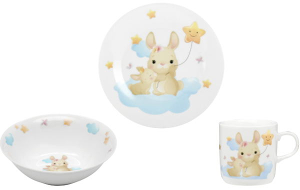 Дитячий набір посуду Limited Edition BUNNY 3 пр. (C724)