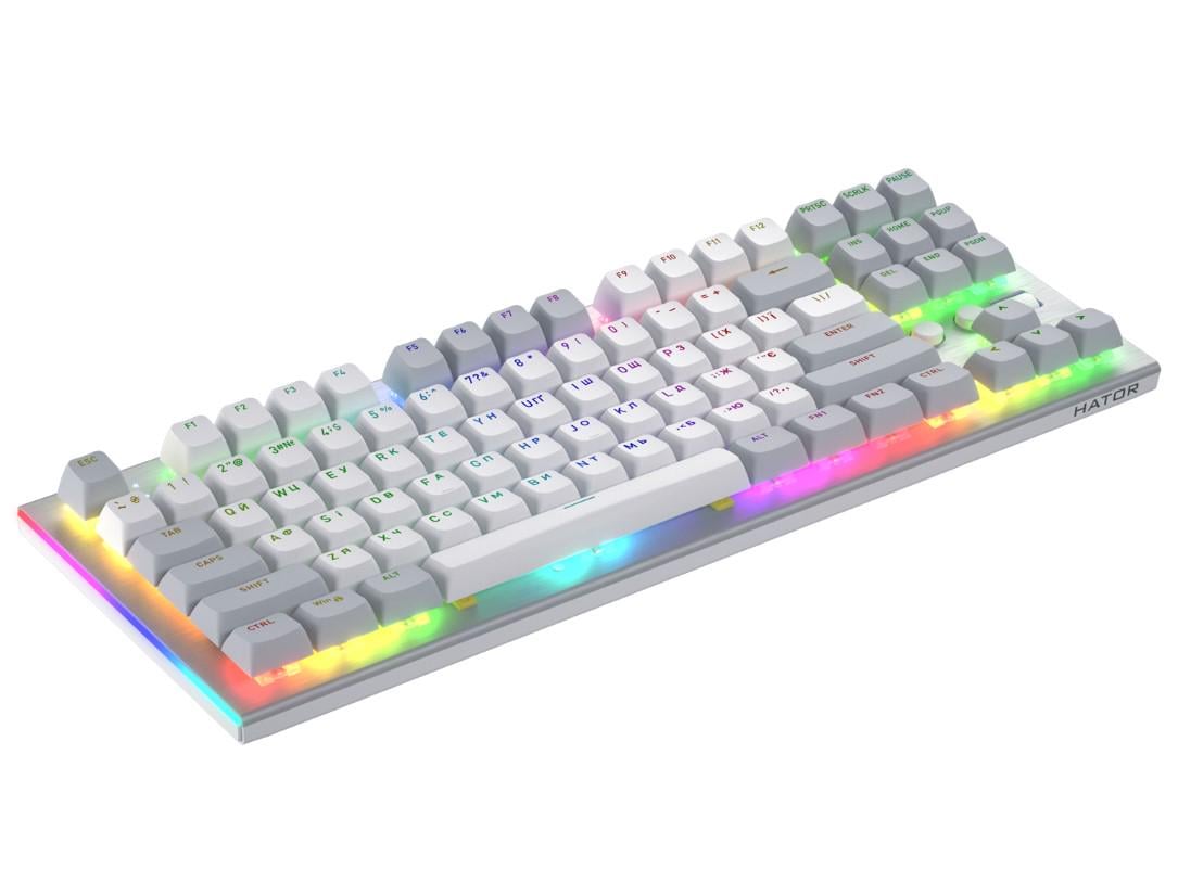 Клавиатура механическая игровая Hator HTK-561UA Gravity TKL White/Orange (69630)