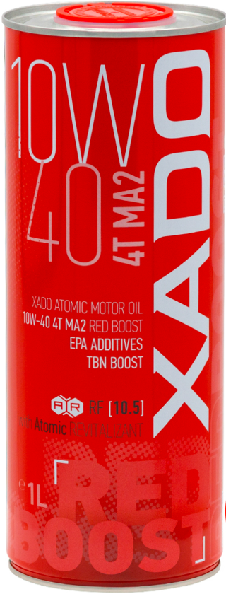 Моторна олива XADO Atomic 10W-40 4T MA2 RED BOOST 1 л (ХА 26132) Моторна олива XADO Atomic 10W-40 4T MA2 RED BOOST 1 л (ХА 26132)