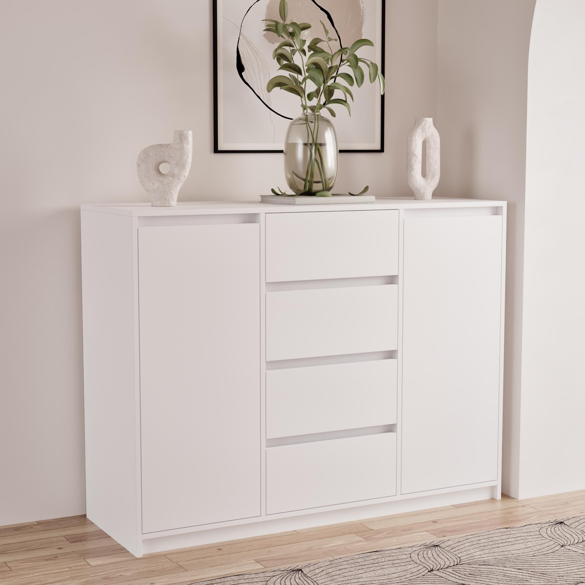Комод Furnigrade КМ-13 100х130х45 см Белый