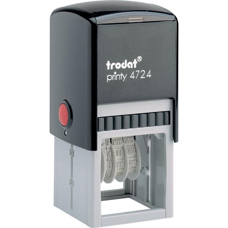 Датер Trodat Рrinty пластиковый со свободным полем 40х40 мм шрифт 4 мм Черный (4724)