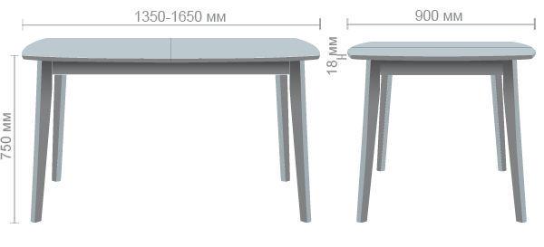 Обідній стіл AMF Орлеан 750х1350+300х900 розсувний Горіх світлий - фото 10 Обідній стіл AMF Орлеан 750х1350+300х900 розсувний Горіх світлий - фото 10