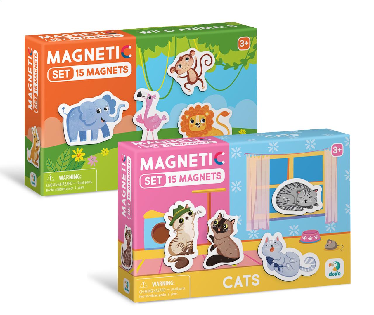 Набір магнітів DoDo Котики 200258 та Дикі тварини 200259