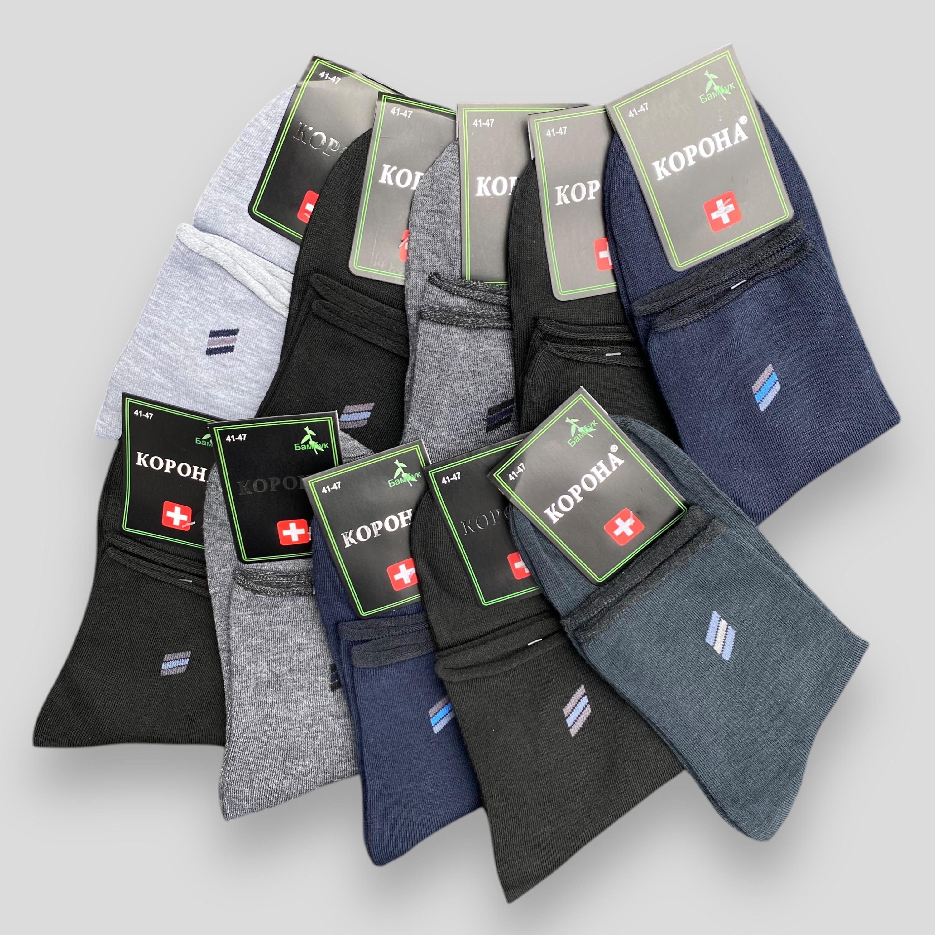 Носки без резинки Корона мужские бамбуковые р. 41-47 10 пар (JA1070-1I) Носки без резинки Корона мужские бамбуковые р. 41-47 10 пар (JA1070-1I)