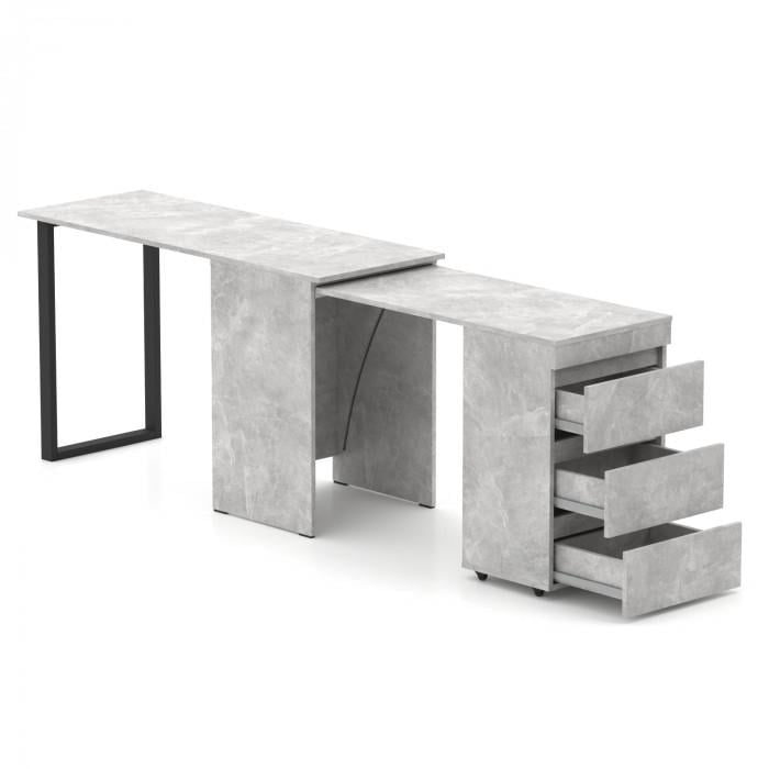 Стіл-комод трансформер Knap Knap Shiron+Jumbo з додатковою поворотною стільницею Ательє світлий (S202010410) - фото 2 Стіл-комод трансформер Knap Knap Shiron+Jumbo з додатковою поворотною стільницею Ательє світлий (S202010410) - фото 2