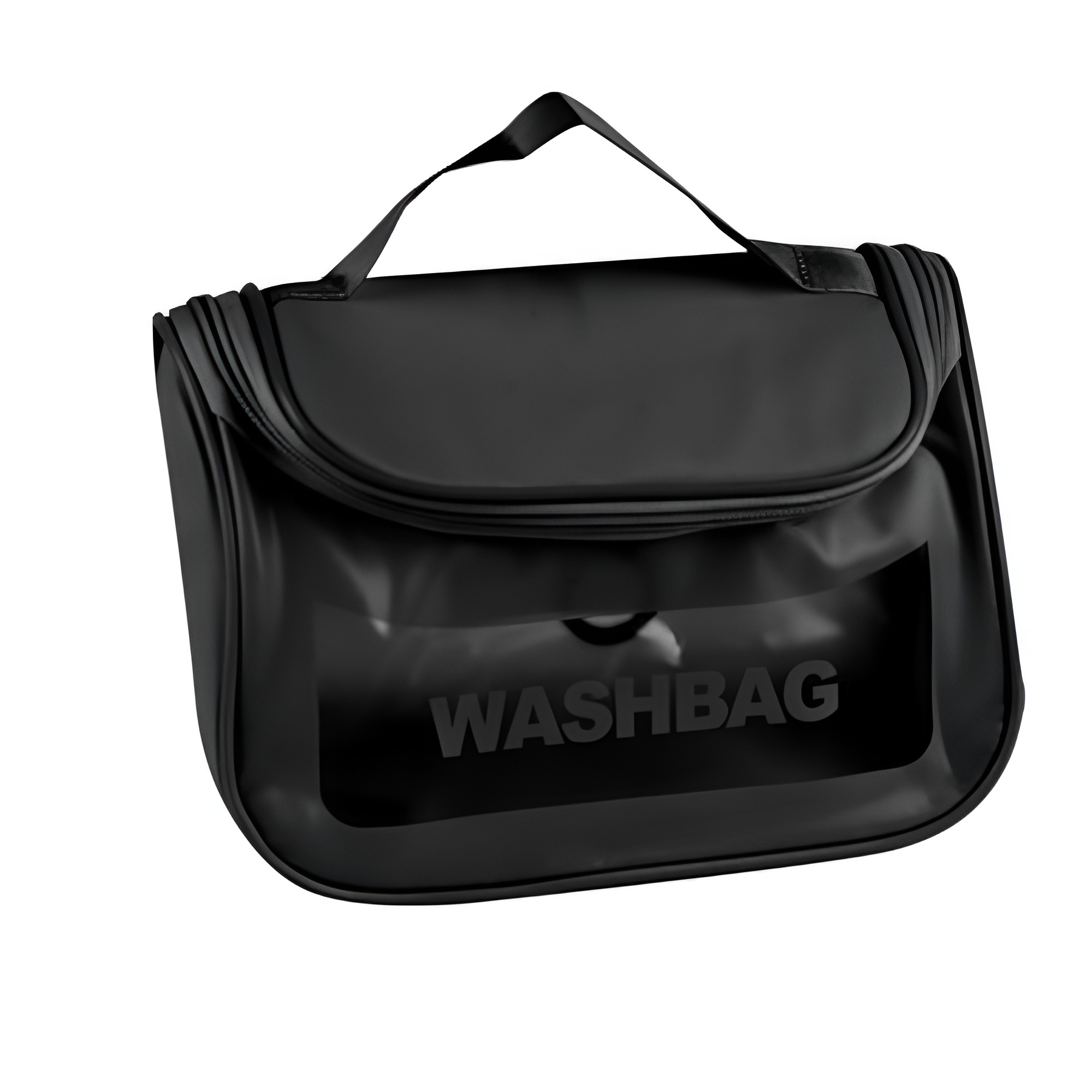 Косметичка дорожная Washbag R32844 ПВХ 22х14х14 см с крючком Черный (26449774)