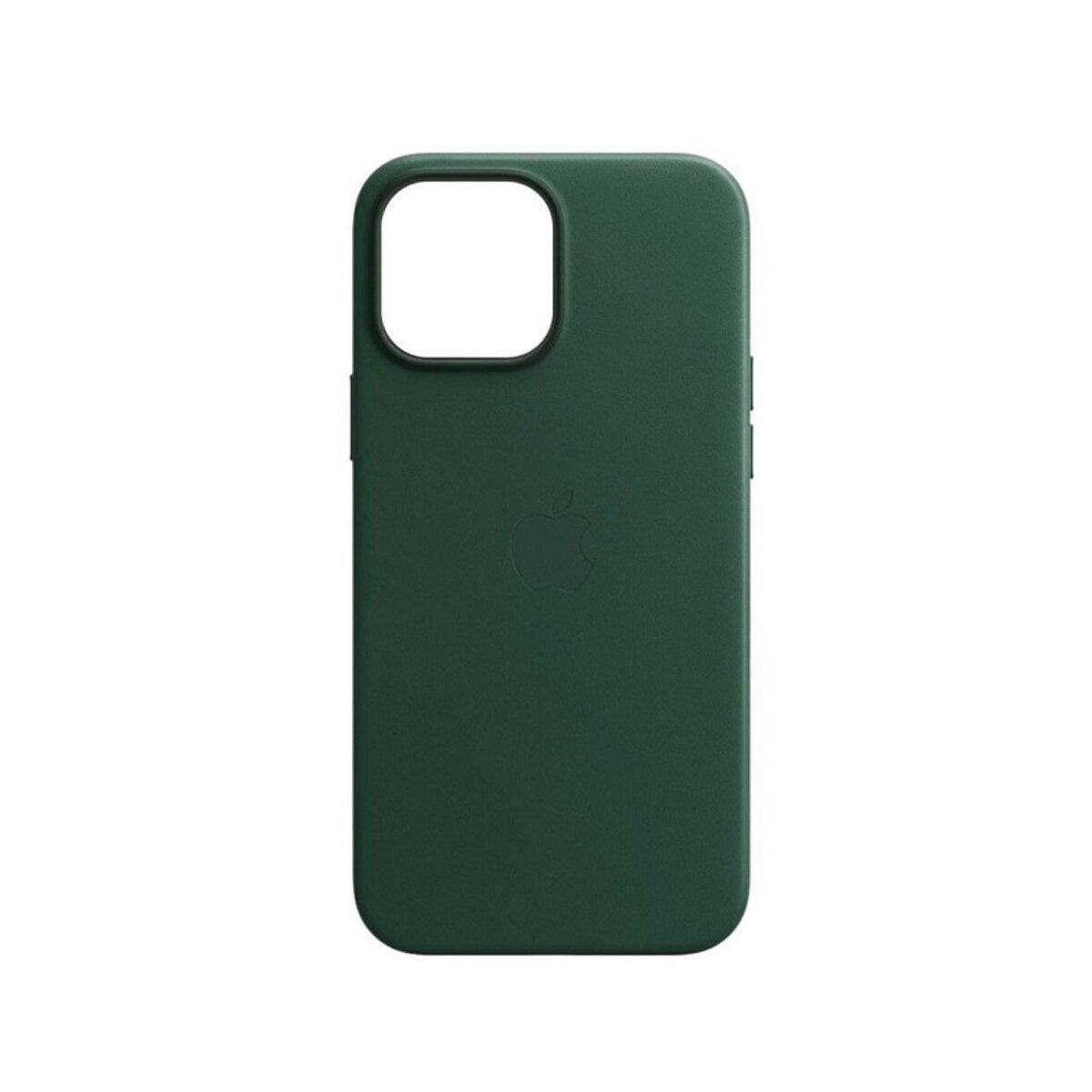 Протиударний чохол для Apple iPhone 15 Pro Max Leather AAA Full Magsafe IC Fir Green