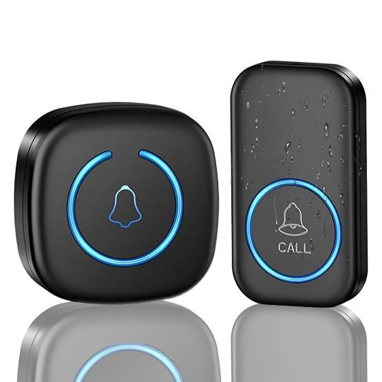 Дзвінок дверний бездротовий DB16-EU від мережі 220V Чорний