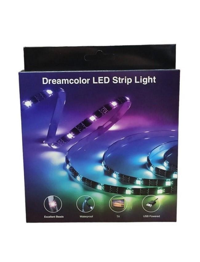 Лента LED Dreamcolor Strip Light SMD для подсветки телевизора и интерьера от USB на силиконе с пультом управления 5050 RGB 30 LED 5 м - фото 3