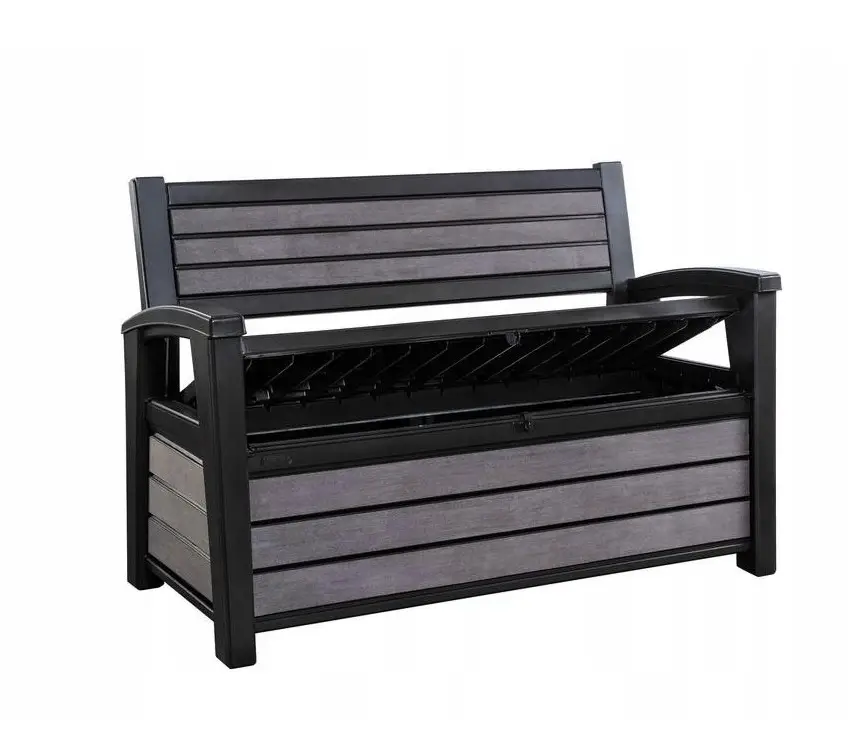 Скамейка-ящик садовая для хранения Hudson Storage Bench двухместная 227 л (CNT00008787) - фото 3