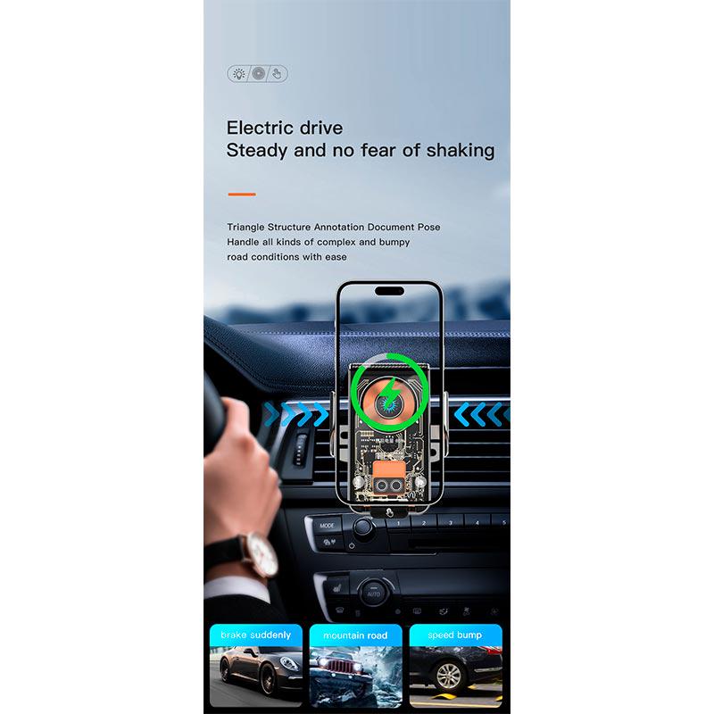 Держатель для телефона в авто XYJ L9 15W RGB (589420) - фото 7