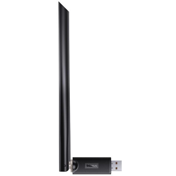 Адаптер с внешней антенной для компьютера BASEUS Usb wifi 650Mbps 5 ГГц FastJoy Series WiFi Adapter Cluster Black - фото 3