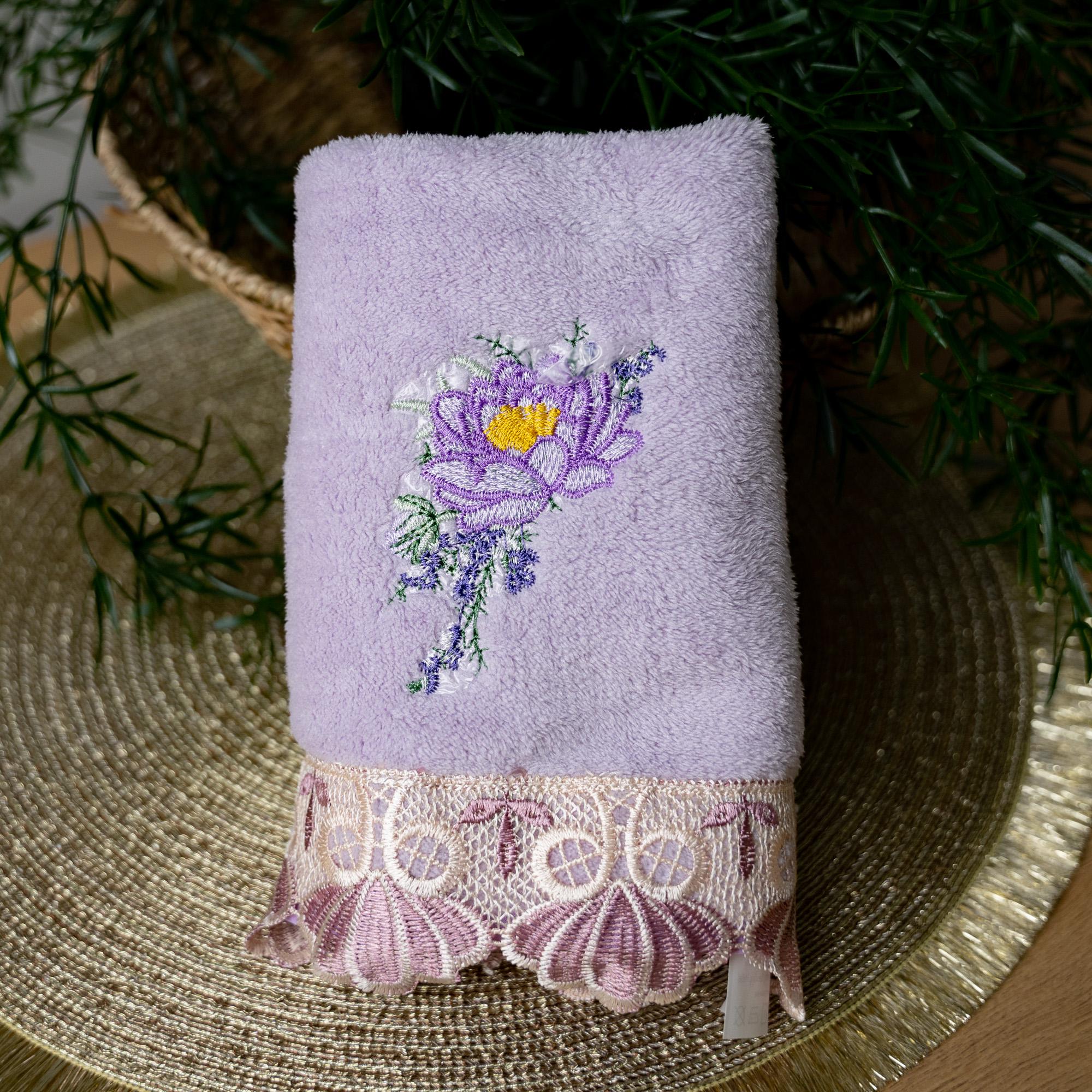 Кухонний рушник Квітка 35х75 см Бузковий (86760)