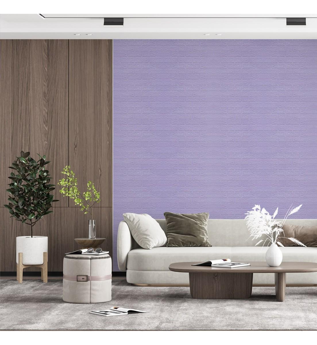 3D-панель под кирпич самоклеющаяся 20000x700x3 мм Светло-фиолетовый - фото 6 3D-панель под кирпич самоклеющаяся 20000x700x3 мм Светло-фиолетовый - фото 6