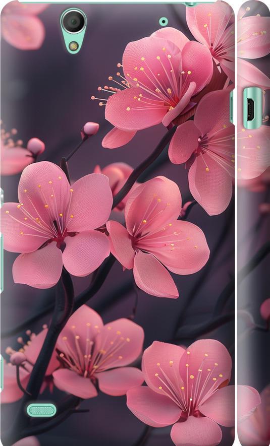 Чехол на Sony Xperia C4 E5333 Пурпурная сакура (6075m-295-42517)