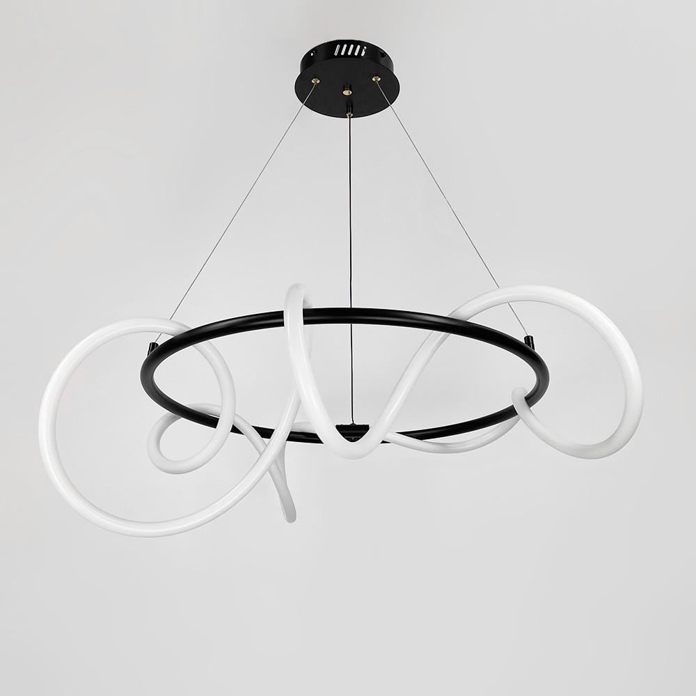 Люстра кольцевая с гибкой Led лентой d 85 см кольцо 60 см Черный (y 410-600 bk) - фото 4 Люстра кольцевая с гибкой Led лентой d 85 см кольцо 60 см Черный (y 410-600 bk) - фото 4