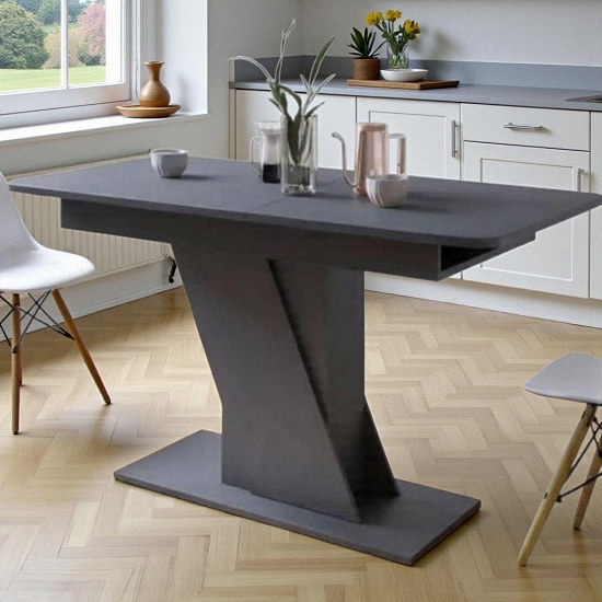 Стол кухонный раскладной Грейс 176x68x75 см Антрацит