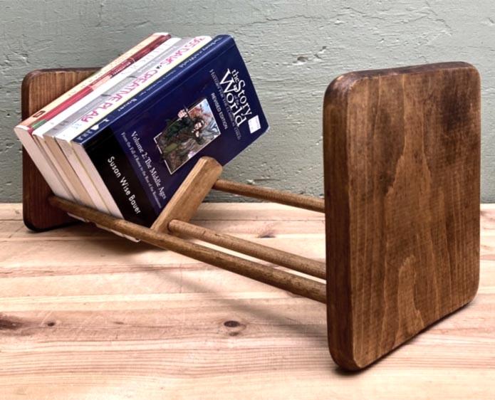 Полка книжная настольная из дерева Аделис Корица (КПА-010133)