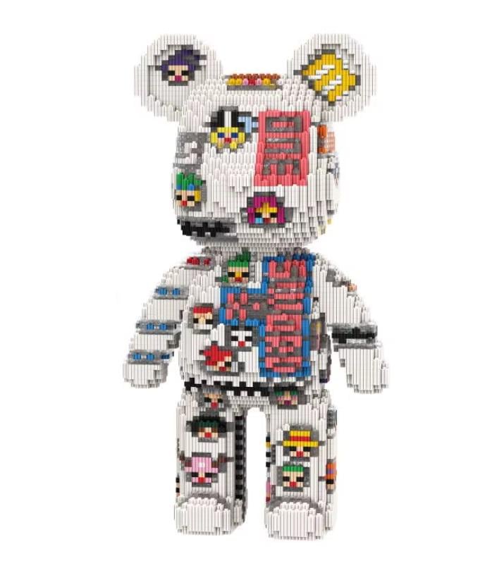 Конструктор Magic Blocks 3D Bearbrick Мишка с героями 30 см/1800 дет. (1000-ZB-133)